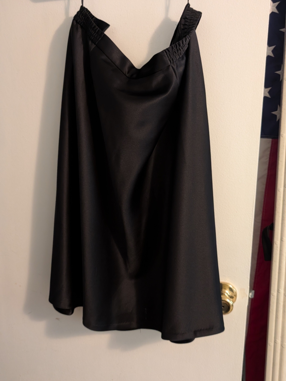Amanda Smith Black Satin Circle Skirt